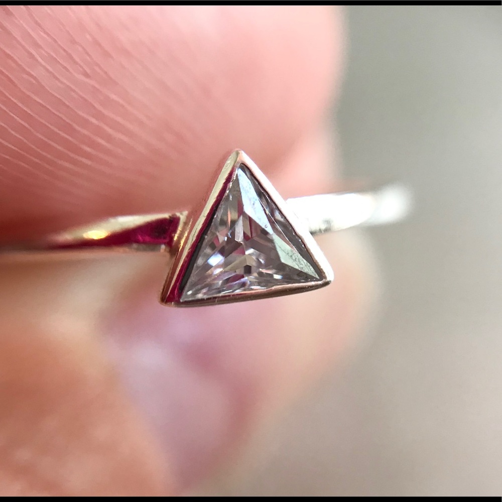 Triangle ring 925 Sterling Silver